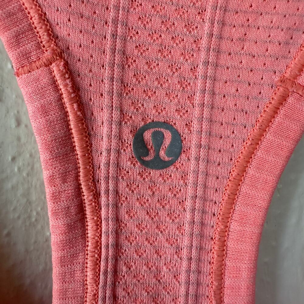 Lululemon Swiftly Tech Racerback, coral-pink shade seamless size 8 - Picture 5 of 9